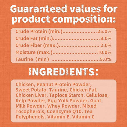 Just Try 16 OZ Taurine Treats with Coenzyme Q10 for Cats - Coq10 & Taurine for Cat to Support Feline Heart Health - Chicken Flavored Chews - Vitamins Snacks Treats