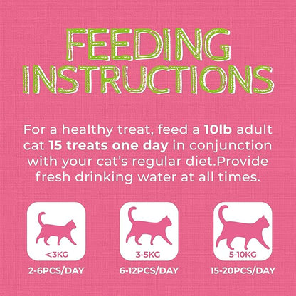 Just Try 36 OZ Urinary Tract Cat Treats for Indoor Cats Health Supplement Cranberry & D-Mannose for Kidney Bladder UT Support Salmon Flavor Crunchy Chews Cat Loves