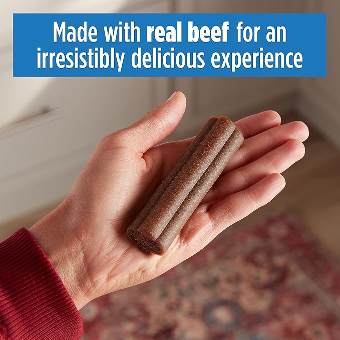 Milk-Bone Comfort Chews, Dog Treats with Unique Chewy Texture and Real Beef, 16 Chews