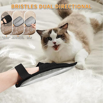3/4PCS Pet Hair Removal Glove for Cats & Dogs,Upgraded Five-Finger Electrostatic Pet Hair Remover Glove, Reusable Magic Brush Pet Hair Removal Tool for Laundry, Couch, Carpet & Car Seat (black 4pcs)