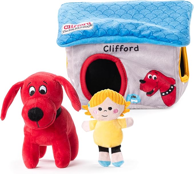Plush Squeaky Dog Toy – Soft Crinkle Dog Toy with Squeaker for Small Dogs and Puppies –Puppy Plush Chew Toys, Cute Toys for for Puppies with Squeaker (Cozy House)