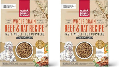 The Honest Kitchen Whole Food Clusters Whole Grain Beef & Oat Dry Dog Food, 1 lb Bag (Pack of 2)