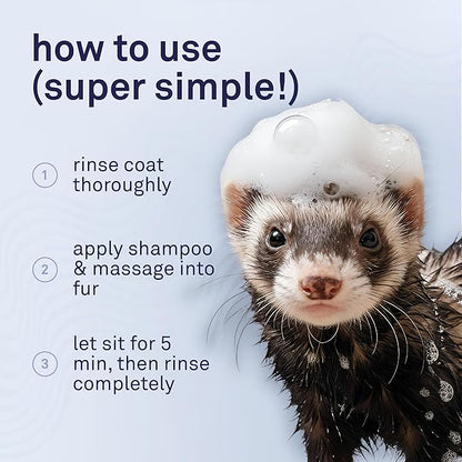 Petpost | Ferret Shampoo. Deodorizing & Moisturizing Formula for Ferrets and Small Animals. Supports Healthy Skin & Coat. 8 oz