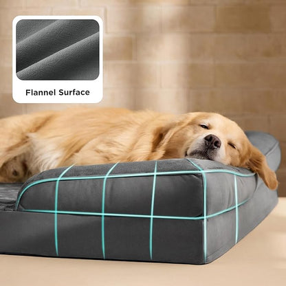 Bedsure Orthopedic Dog Bed for Extra Large Dogs - XL Plus Waterproof Dog Sofa Beds, Supportive Foam Pet Couch Bed with Removable Washable Cover, Waterproof Lining and Nonskid Bottom, Dark Grey