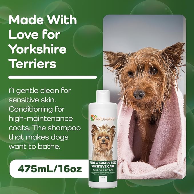 Sensitive Care -Tangle-Free-Silky Shine Softening and detangling Shampoo, Delicate Coat Clean & Odor Control Shampoo – Advanced Shine Formula for Dogs (Yorkshire Terrier, 16 Fluid Ounces)