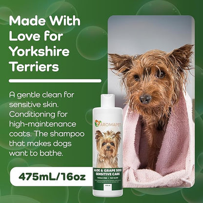 Sensitive Care -Tangle-Free-Silky Shine Softening and detangling Shampoo, Delicate Coat Clean & Odor Control Shampoo – Advanced Shine Formula for Dogs (Yorkshire Terrier, 16 Fluid Ounces)