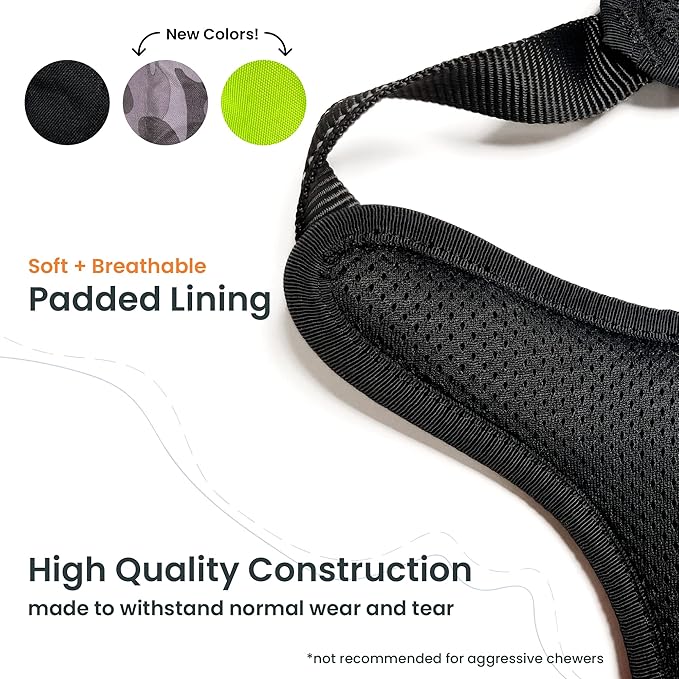 4Knines No Pull Dog Harness for XL Dogs – Adjustable Reflective Harness with Front & Back Leash Clips – Padded for Comfort – Durable, Easy Control for Walks & Training (Yellow)