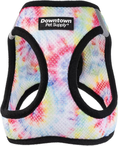 Downtown Pet Supply Step-in Dog Harness – No Pull, Adjustable Padded Mesh with Reflective Trim, Secure Buckle Strap – Comfortable & Breathable Small Dog Harness, X-Large, Tie Die