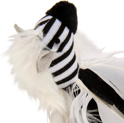 Instincts by SmartyKat HappyNip Zingy Zebra Feathered Toss & Chase Interactive Cat Toy, Contains Catnip & Silvervine - White/Black, One Size