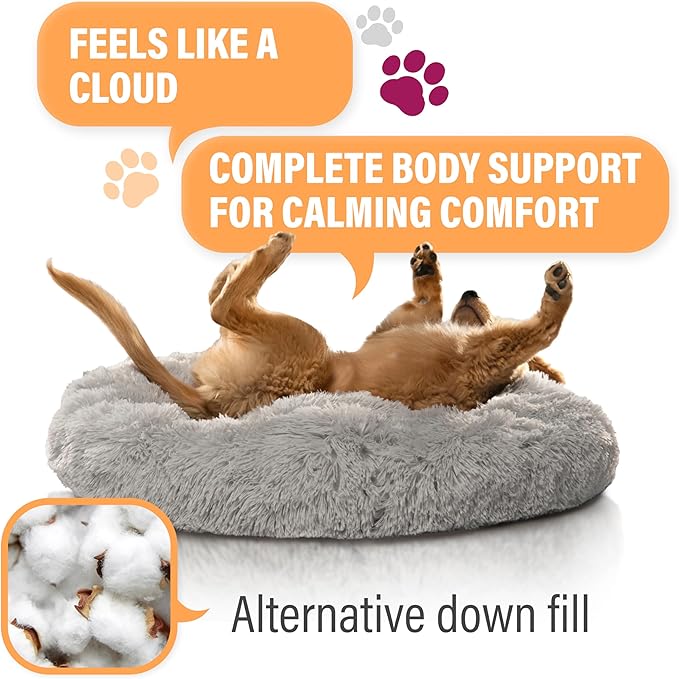 Active Pets Medium Pink Dog Bed for up to 45 lbs, Calming Orthopedic Pet Bedding for Anxiety Relief, Joint Support & Comfort, Washable Dog Furniture