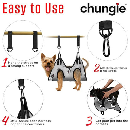 Dog Grooming Hammock for Cats – Pet Restraint for Nail Trimming with Pet Nail Clipper – Dog Sling for Grooming, Pet Hammock for Nail Cutting & Grooming Harness (Legs Spacing: 3.9-8.9”)/Max W:12lb)
