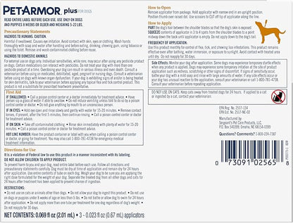 PetArmor Plus Flea and Tick Prevention for Dogs, Small Dog Flea and Tick Treatment, 6 Doses, Waterproof Topical, Fast Acting (5-22 lbs)