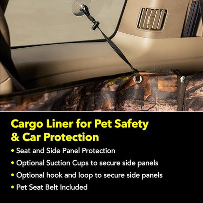 Meadowlark Premium SUV Cargo Liner for Dogs, Waterproof Pet Cargo Cover with Bumper Flap Protector, Durable Non-Slip, Universal Fit for SUVs, Sedans & Vans (74"" L x 41"" W) Brown