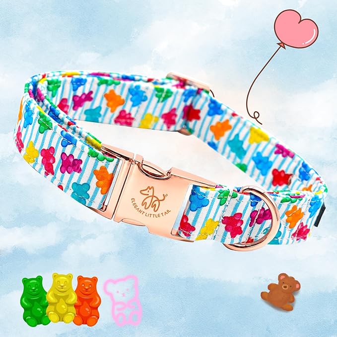 Elegant little tail Dog Collar, Dill Pickles Pattern Pet Collar Durable Cute Dog Collars Male or Female Pet Gift Adjustable Dog Collar for Large Dogs