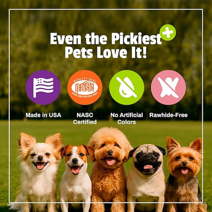 Pet Naturals BusyButter Balanced Belly Peanut Butter Bones, Rawhide-Free Chews for Small Dogs, Long Lasting Chew Bones, Probiotics & Pumpkin for Gut Health, 22 Count