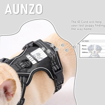 Dog Harness for Small Dog Breeds, No Need Over Head, No Pull Escapeproof Reflective Puppy Vest Harness, No Choke, Adjustable and Soft Padded Pet Vest for Easy Walking and Training, Black S