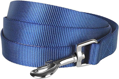 Blueberry Pet Essentials Royal Blue Dog Leash for Small -5' * 5/8" Dogs | Heavy Duty Nylon Lead | Lightweight Puppy & Cat Leash for Walking & Training