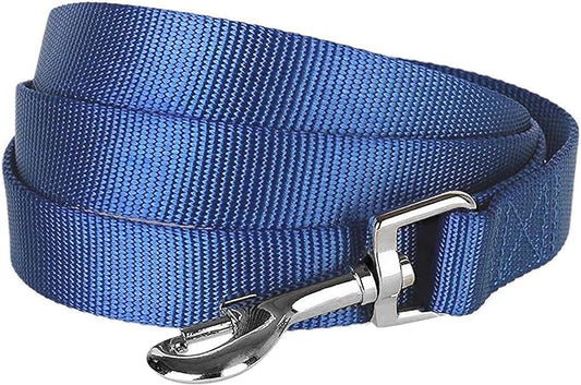 Blueberry Pet Essentials Royal Blue Dog Leash for Small -5' * 5/8" Dogs | Heavy Duty Nylon Lead | Lightweight Puppy & Cat Leash for Walking & Training