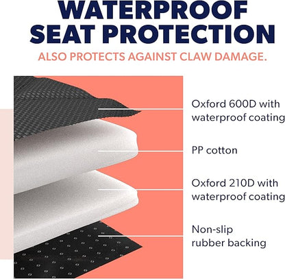 Active Pets Orange XL Dog Car Hammock Back Seat Cover, Waterproof Backseat Cover Protector for Truck Bench Rear of Sedans or SUVs, Essential Pet Supplies Vacuum or Wipe Clean, Machine Washable