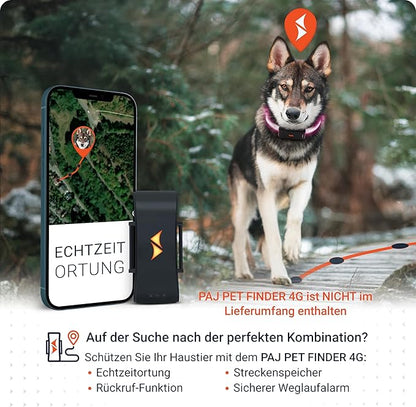PAJ GPS – PAJ Light – Glowing LED Collar for Dogs – Cut-to-Fit (20–70 cm) – 100% Waterproof – 7 Color Modes – Night Safety & Visibility