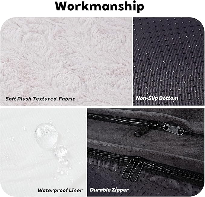 PetFun Orthopedic Dog Bed Couch for Large Sized Pets with Egg Foam Support, Four-Sided Bolster Cushions, Soft Tear-Resistant Fabric, and Removable Machine Washable Plush Cover