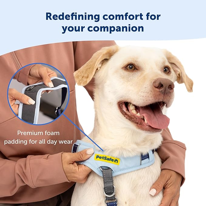 PetSafe Easy Walk Comfort No-Pull Dog Harness Full-Body Padding - Better Walks on The First Use - 5 Points of Adjustment Small/Medium, Blue (Pack of 3)