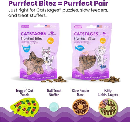 Catstages Nina Ottosson Buggin' Out Puzzle & Play – Interactive Cat Puzzle Feeder for Indoor Cats, 16 Hidden Treat Compartments, Slow Feeder, Durable & Easy-Clean