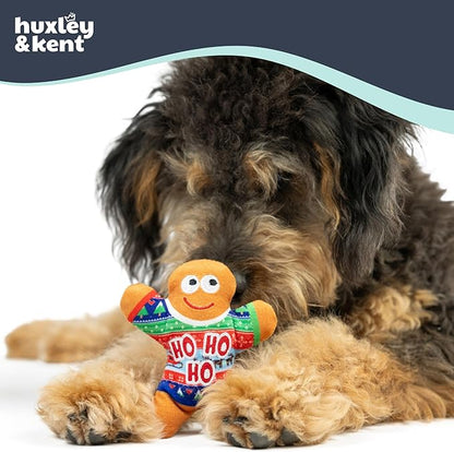 Huxley & Kent Funny Dog Toy w/Squeaker – Holiday Power Plush Squeaky Dog Toys for Small Dogs – Durable Small Stuffed Animal for Indoor Play & Fetch - Tiny Tuff Ugly Sweater Party