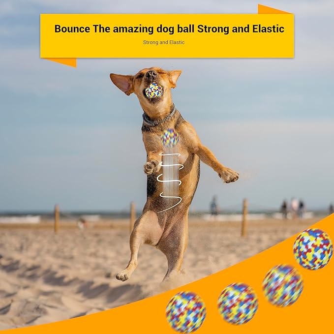 LIEVUIKEN Dog Balls Toys for Aggressive Chewers, Indestructible Durable Bouncy Floating Balls for Dogs to Fetch, Durable Solid Rubber Ball for Training Dog(2 Pack)
