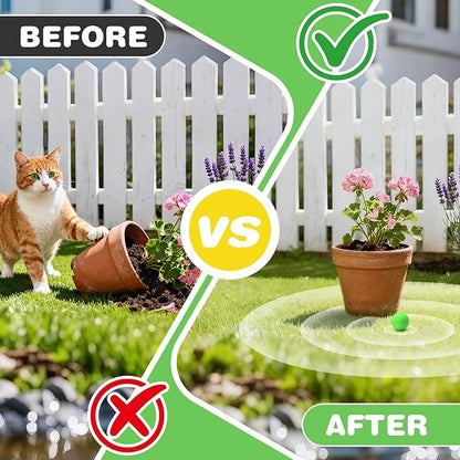 DOBYONE Cat Deterrent Outdoor & Indoor,10Pack Natural Cat Repellent Essential Oils Ball Anti Cat Scratch for Furniture, Keep Cats Off Yard Garden Lawn Plants Trash Can,Keep Cats Away (10)