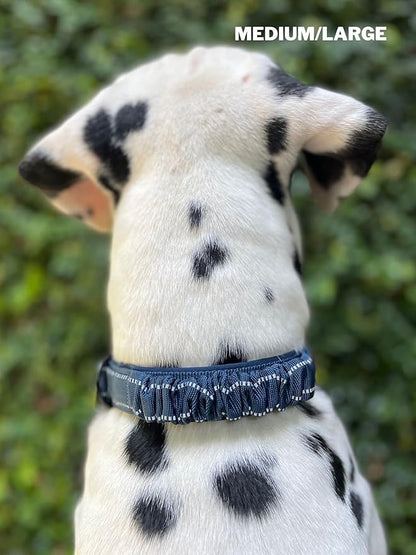Tuff Pupper Heavy Duty Dog Collar with Handle | Ballistic Nylon Heavy Duty Collar | Padded Reflective Dog Collar with Adjustable Stainless Steel Hardware | Convenient Sizing for All Breeds