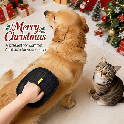 2 Pack Pet Hair Removal Glove for Cats & Dogs, Electrostatic Pet Hair Remover Gloves for Cats Hair, Reusable Magic Brush Pet Hair Remover Tool for Couch, Pet Bed, Clothes