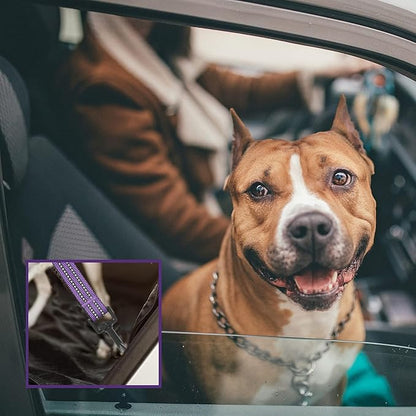 No Pull Dog Harness for Large Dogs, Adjustable No Choke Pet Vest with Dog Leash Fit Smart Reflective Pet Walking Harness for Training Easy Control Soft Handle Purple Camo L