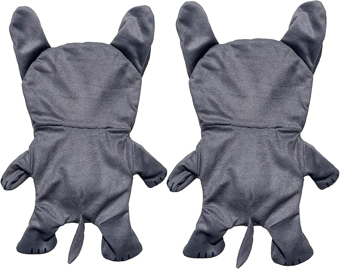 Piggy Poo and Crew French Bulldog Crinkle Squeaker Fetch Toys 2 Pack for Dogs Puppies Small Animals