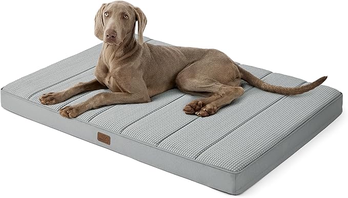 Bedsure Cooling Dog Beds Large Sized Dog - Extra-Large Orthopedic Waterproof Puppy Bed with Removable Washable Cover, Egg Crate Foam Pet Mat, Suitable for Pet Up to 100 lbs