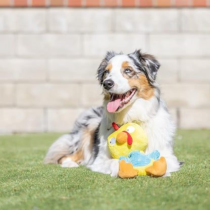 Huxley & Kent Slappies for Dogs | Squeak & Shake Dog Toy | No Stuff Tummy with Squeaky TPR Ball in Head | Simulates Hunting Nature for Dogs (Kernal, Small)