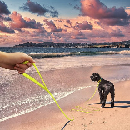 Wolfone 10ft Yellow Long Leash - Waterproof Training Dog Leash for Recall, Swimming, Camping, Beach, Hunting, Walking