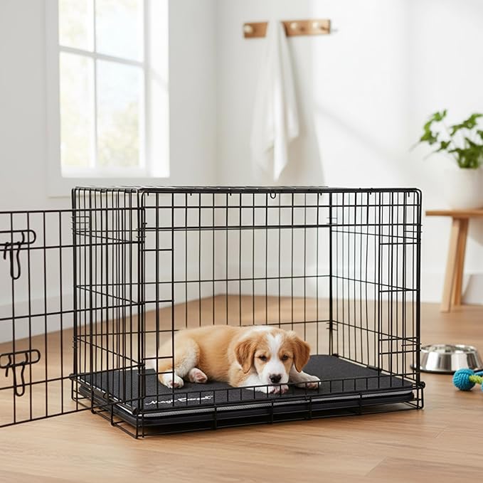Magic Carpet™ Kennel Liner & Pet Feeding Mat (2-Pack) | 18″ × 11.75″ Each | Heavy-Duty Absorbent & Puncture-Resistant | Washable, Reusable, Eco-Friendly | Made in USA | Recycled Material