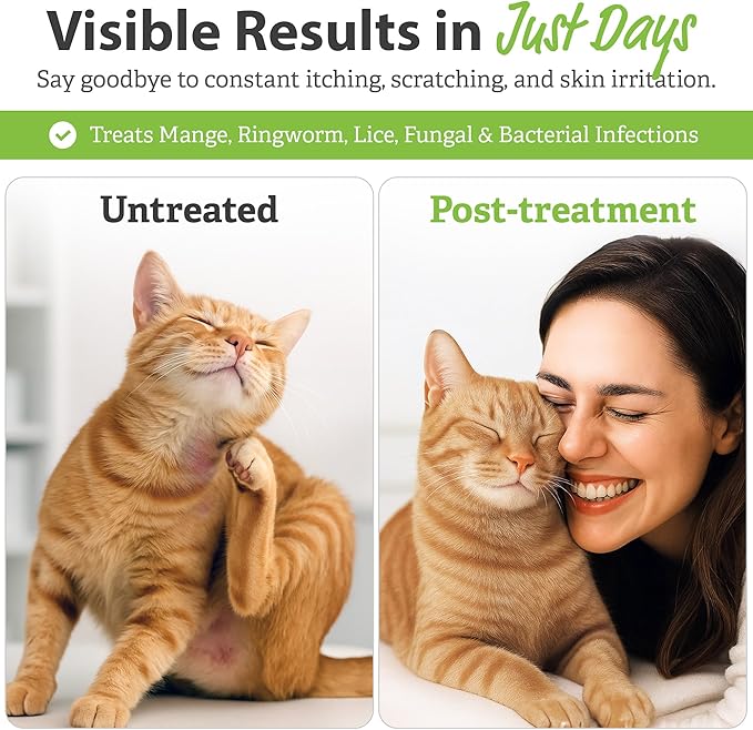Vet Basics Lime Sulfur Dip – Skin Itch Relief Concentrated Antimicrobial & Antiparasitic Solution for Dogs, Cats, Puppies, Kittens & Horses, Helps Manage Ringworm, Mange, Skin Irritation, 16oz