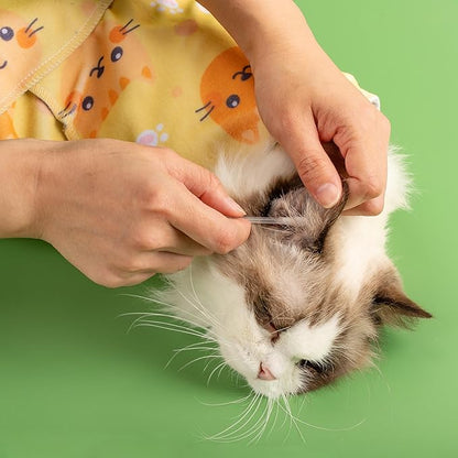 INKNOTE 27.5 Inch Cat Grooming wrap Velcro Fabric for Cats Cat wrap for Cutting Nails Pet Grooming Adhesive Restraint Cloth for Calming Anti-Runaway Scratch Bitten Multifunctional Supplies