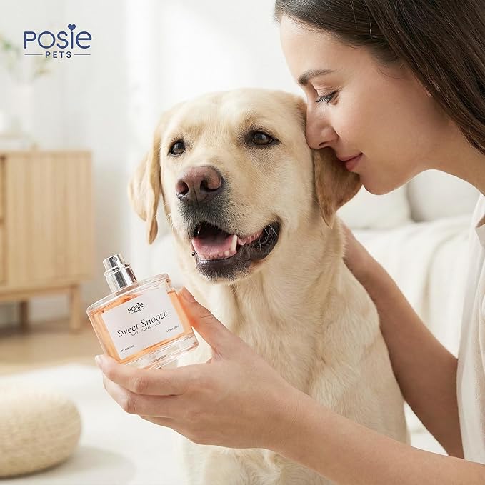 Posie Pets Dog Cologne Spray with Long Lasting Jasmine, Musk, and Vanilla Scent - Vegan Alcohol-Free Pet Deodorizer for Smelly Dogs - Water-Based Luxury Puppy Grooming Fragrance - Sweet Snooze, 100ml