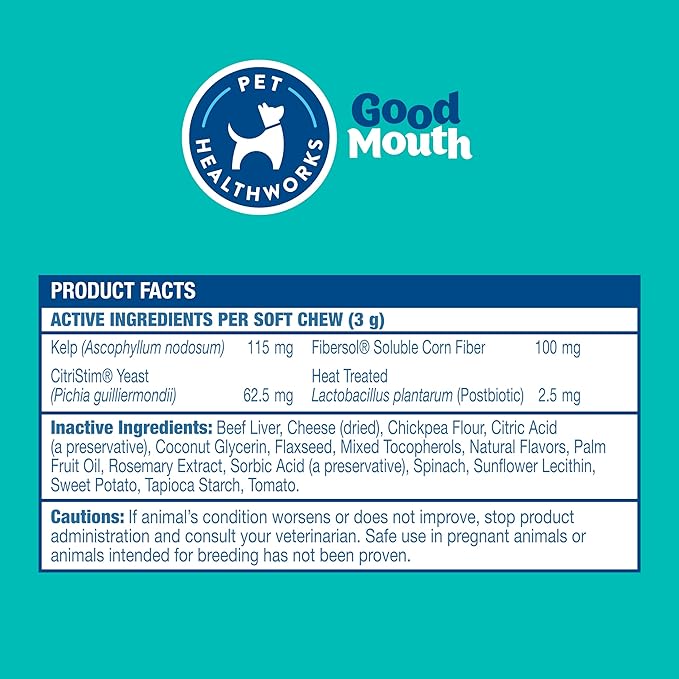 Pet HealthWorks Good Mouth Dental Chews for Dogs – Controls Plaque & Tartar, Promotes Fresh Breath, Supports Gum & Oral Health – Clinically Studied, Cheeseburger Flavor, No Mess, 60 Soft Chews