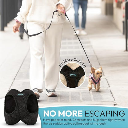 Gooby Escape Free Easy Fit X Step in Dog Harness - Vegas Black, Medium