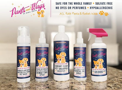 Pants and Wags by Rebel Green Squeaky Clean Pet Shampoo Concentrate - Orange Blossom & Chamomile - Hypoallergenic - No Dyes or Perfumes - 16 oz - 2 Pack