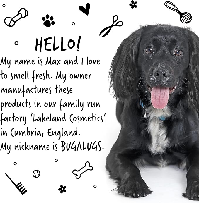 BUGALUGS Oatmeal & Aloe Vera Dog Shampoo Dog Grooming Shampoo Products for Smelly Dogs with Fragrance, Oatmeal Puppy Shampoo, Professional Vegan pet Shampoo & Conditioner