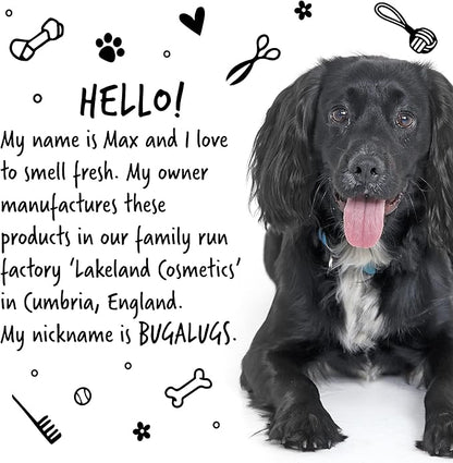 BUGALUGS Oatmeal & Aloe Vera Dog Shampoo Dog Grooming Shampoo Products for Smelly Dogs with Fragrance, Oatmeal Puppy Shampoo, Professional Vegan pet Shampoo & Conditioner