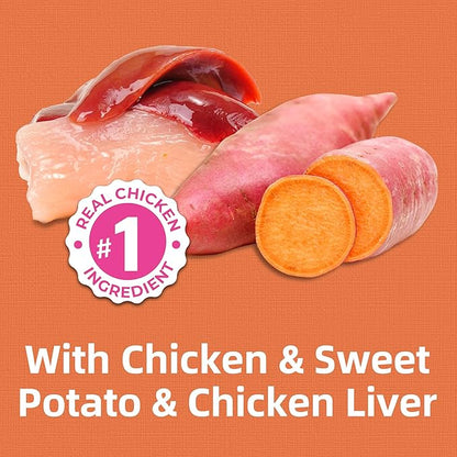 Just Try 16 OZ Taurine Treats with Coenzyme Q10 for Cats - Coq10 & Taurine for Cat to Support Feline Heart Health - Chicken Flavored Chews - Vitamins Snacks Treats
