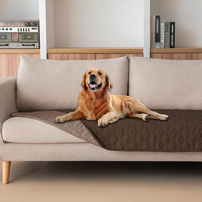 gogobunny 100% Double-Sided Waterproof Dog Bed Cover Pet Blanket Sofa Couch Furniture Protector for Puppy Large Dog Cat, Reversible (30x70 Inch (Pack of 1), Dark Chocolate/Light Chocolate)