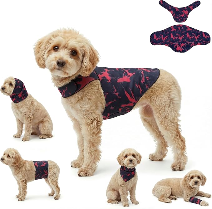 DAJIDALI® Dog & Cat Anxiety Vest & Female Spay Recovery Suit – Silent No-Velcro Calming Wrap – Universal Fit for All Breeds (Including Corgi & Frenchie)