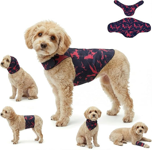 DAJIDALI® Dog & Cat Anxiety Vest & Female Spay Recovery Suit – Silent No-Velcro Calming Wrap – Universal Fit for All Breeds (Including Corgi & Frenchie)